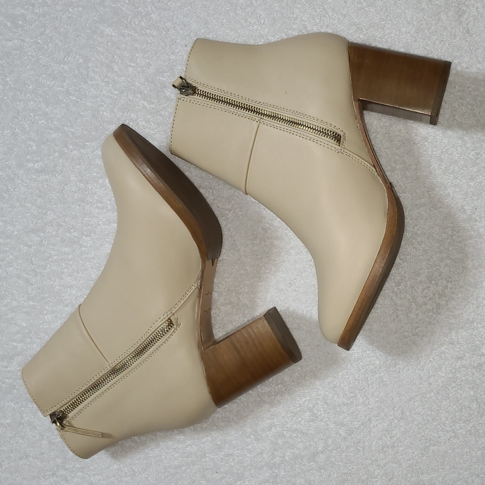 Elegant Cream Ankle Boots
